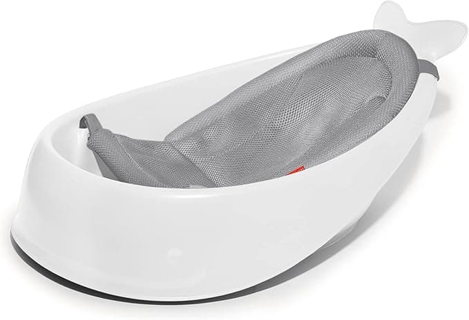 Skip Hop Infant Bath Tub 3-Stage Grow With Baby Smart Sling MOBY Bathtub White Age 0+