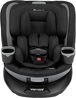 Safety 1st Turn and Go 360° DLX Rotating All-in-One Convertible Car Seat, 10 Years of Use, Rear-Facing to Booster, Effortless Recline, SecureTech™ Magnetic Chest Clip - Black Beauty