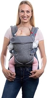 YOU+ME 4-in-1 Baby Carrier Newborn to Toddler - All-Position, Hip-Healthy Newborn & Toddler Carrier with Breathable 3D Mesh Panels & 2-in-1 Snap-On Bib, Baby Essentials (8-32 lbs/3.6–14.5 kg)