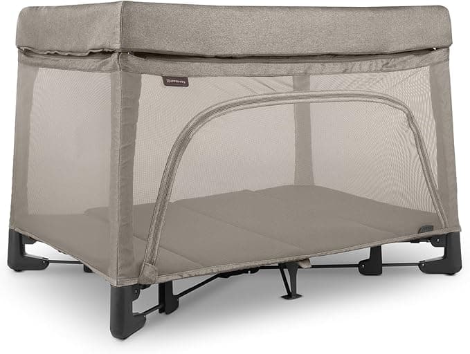 UPPAbaby Remi Playard | Deluxe 3-in-1 Portable Playard, Bedside Bassinet + Travel Crib| Mesh Bassinet, Mattress, Organic Cotton Mattress Cover + Storage Bag Included | Wells (Dark Taupe Mélange)