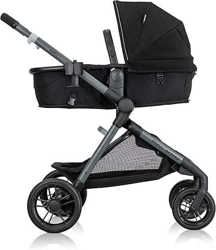 Evenflo Pivot Xpand Single To Double Full Size Modular Stroller (Ayrshire Black)