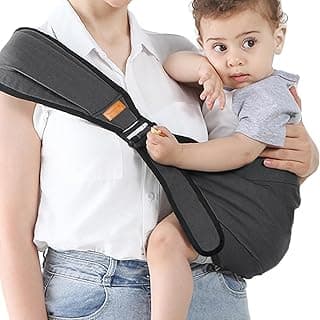 Baby Carrier Portable Soft Baby Holder Carrier with Adjustable Comfortable Shoulder Straps Mom Cozy Baby Carrier for Newborn Infant Toddler (Black)