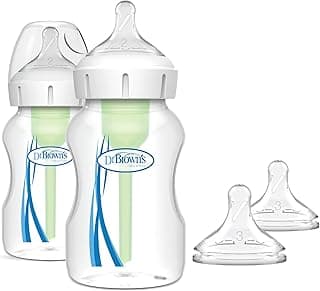 Dr. Brown’s Natural Flow® Anti-Colic Options+™ Wide-Neck Baby Bottle 11 oz/330 mL, 2 pack
