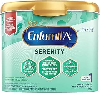 Enfamil A+ Serenity, Baby Formula, Designed for Soft Stools, Omega-3 DHA & Fibre Blend, Reusable Powder Tub, 578g