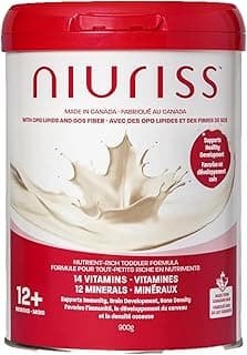 Niuriss Toddler Formula - With 27 micronutrients, OPO Lipids and GOS fiber. Toddler formula made in Canada from Canadian milk - Certified Kosher and Halal - 12-36 mo. 900g