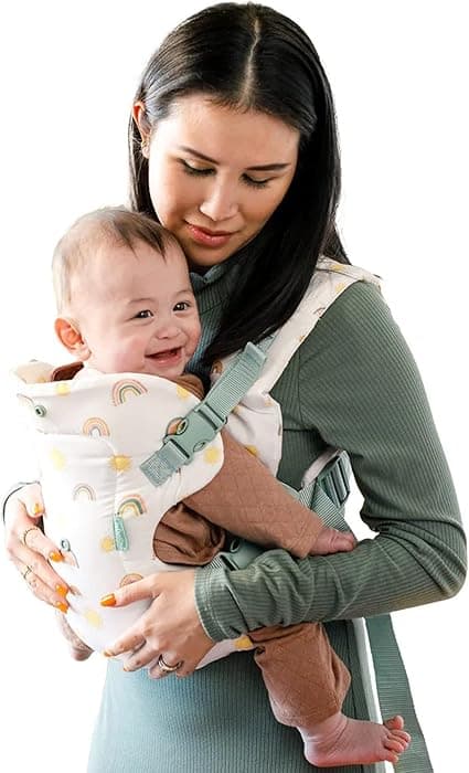 Infantino Flip 4-in-1 Convertible Baby Carrier, Adjustable, Ergonomic Babywearing, Registry Essential, Baby Carrier for Newborn to Toddler, Rainbow