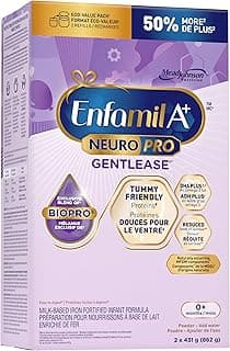 Enfamil A+ NeuroPro Gentlease, Baby Formula, Powder Refill Carton, with Brain Building DHA, 0+ Months, 2 x 431g (862g)