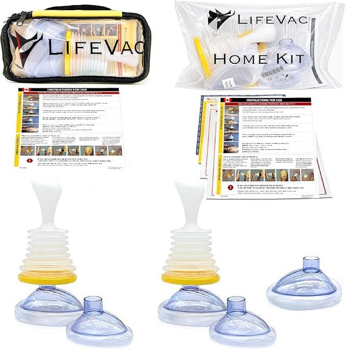 LifeVac Home and Travel Combo Kit (Canadian Version) - Choking Rescue Device, Portable Airway Suction Device | Anti Choking Device for Children & Adults