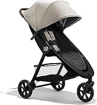 Baby Jogger City Mini GT3 All Terrain Stroller with Forever Air Rubber Tires and All Wheel Suspension with Magnetic Buckle and No-Rethread Harness, Height-Adjustable Handlebar, and Foot Brake