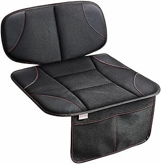 Siivton Car Seat Protector for Child Car Seat & Booster Seat, Thick Padding, Waterproof Anti-Slip Design, Protects Leather Seats from Indentations, 2 Storage Pockets, Fits Most Vehicles