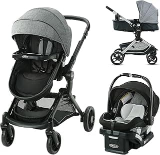 Graco Modes Nest Travel System, 3-in-1 Baby Stroller and Car Seat Combo with SnugRide SnugLock 35 Elite Infant Car Seat, Rear-Facing from 1.8-16 kg (4-35 lb), Nico