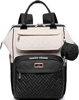 BabbleRoo Diaper Bag Backpack, Multifunction Nappy Changing Bag with Changing Pad, Stroller Straps & Pacifier Case