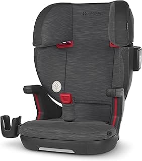 UPPAbaby Alta V2 High Back Booster Seat/Seven-Position, Active Support Headrest for Growing Children/SecureFit Integrated Belt Guide + Positioner/Cup Holder Included – Greyson (Charcoal Mélange)