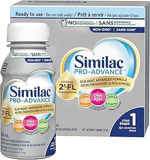Similac Pro-Advance Step 1, Baby Formula, Our Closest Formula to Breast Milk with 2’-FL, Easy To Digest, 0+ Months, Ready to Feed, 16 x 235 mL