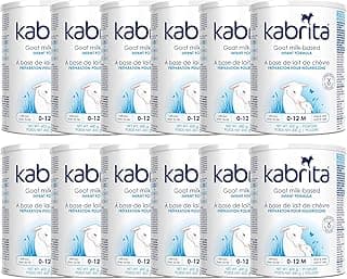 Kabrita Goat Milk Infant Formula - Easy to Digest Baby Formula 0-12 Months - Contains Prebiotics, Iron, DHA, Non-GMO - Gentle on Sensitive Tummies - Supports Gut Health & Sleep - 400g, Pack of 12