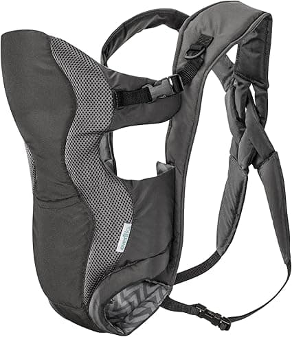 Evenflo Breathable Carrier Gray Chevron, Black, Gray, Teal