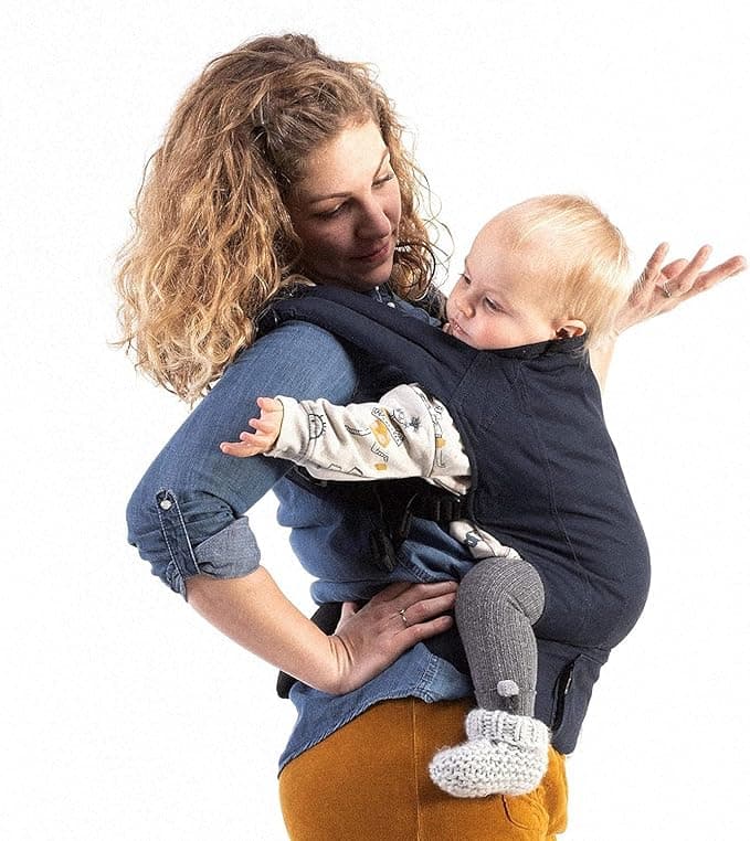 Boba Baby Carrier Backpack or Front Pack Baby Sling For 7 lb Infants and Toddlers Up To 45 Pounds (Classic 4GS - Navy)