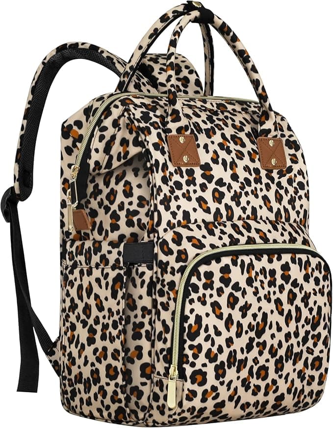 Diaper Bag Backpack,Multifunction Maternity Nappy Bag for Travel Waterproof Travel Back Pack Baby Bags for Boys Women Large Capacity Diaper Bags for Baby Gril,Leopard Print
