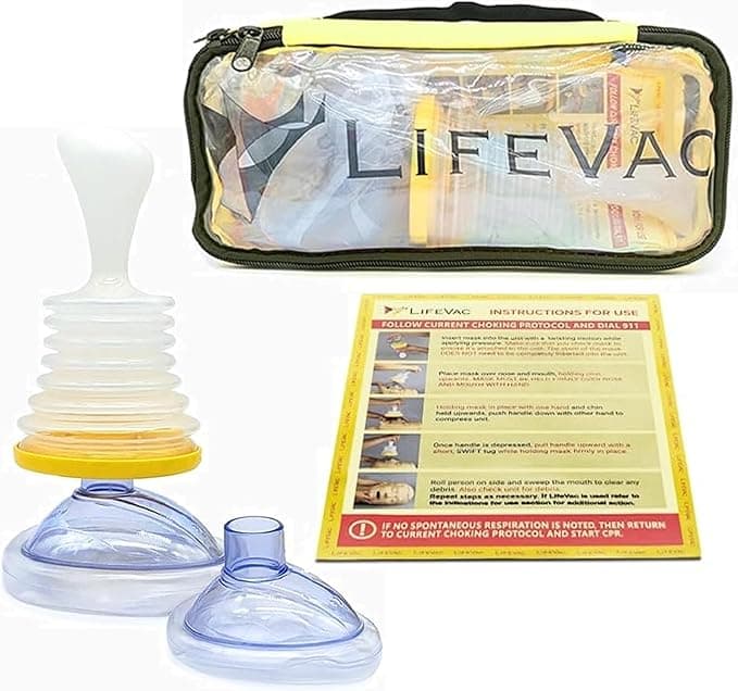 LifeVac Travel Kit (Canadian Version) - Choking Rescue Device, Portable Suction Rescue Device First Aid Kit for Kids and Adults, Portable Airway Suction Device | Anti Choking Device for Children and Adults