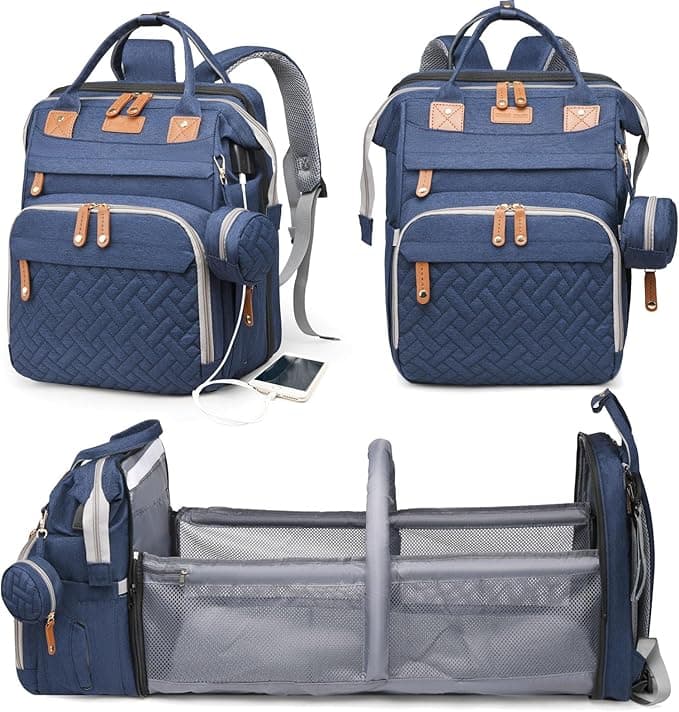 Astro alan Baby Diaper Bags with Changing Station, Waterproof Diaper Bag Backpack for Moms Dads