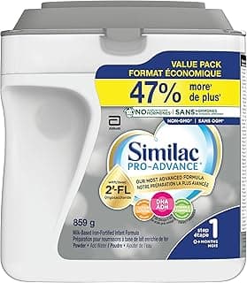 Similac Pro-Advance Step 1, Baby Formula, Our Closest Formula to Breast Milk with 2’-FL, Easy To Digest, 0+ Months, Powder, 859 g