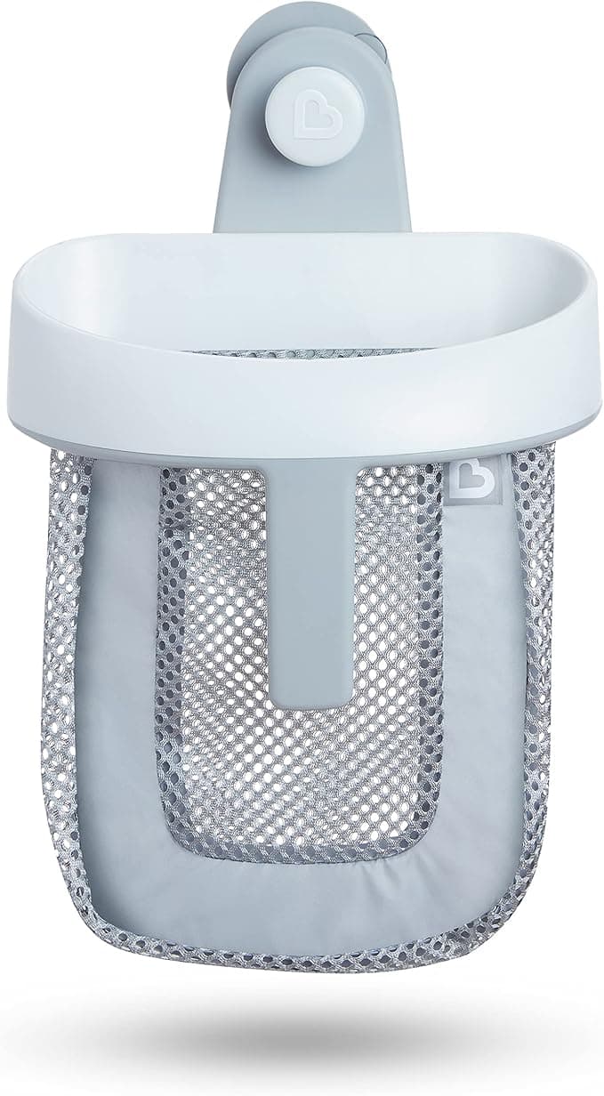 Munchkin Hanging Bath Toy Storage with Quick Drying Mesh, Grey