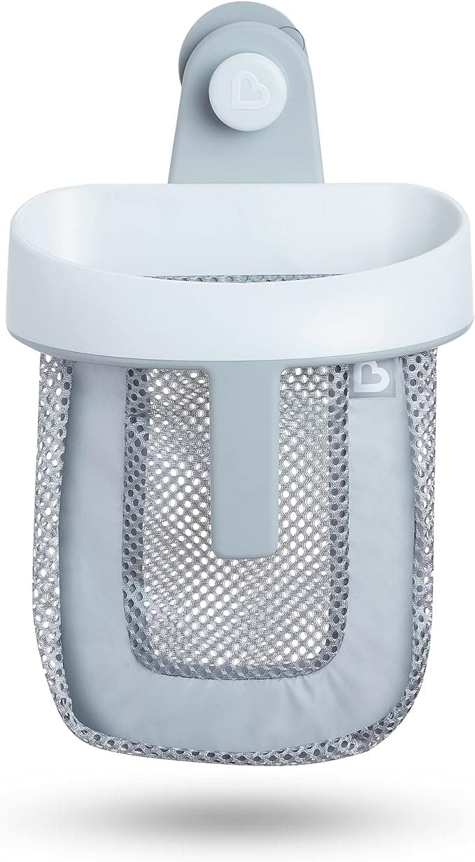 Munchkin Hanging Bath Toy Storage with Quick Drying Mesh, Grey