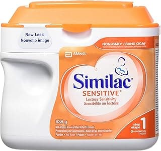 Similac Sensitive Lactose Sensitivity Non-gmo Baby Formula Powder, 0+ Months, Orange, 638g
