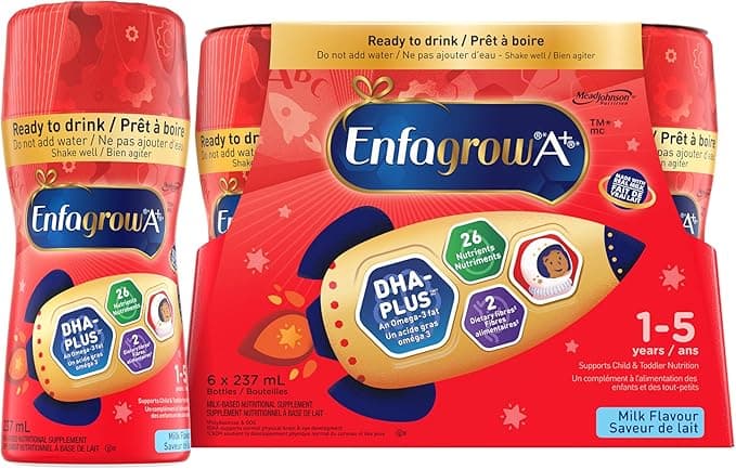 Enfagrow A+ Toddler Nutritional Drink, Milk Flavour, Ready to Drink, 6 x 237mL