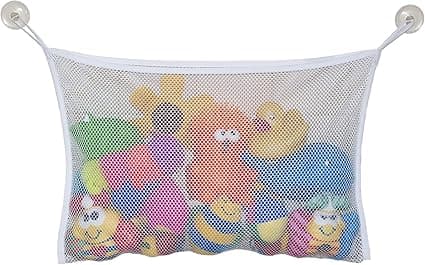 Jolly Jumper Bath Tub Toy Bag - Wall-Mounted Mesh Storage Organizer & Toy Holder with Suction Cups for Bathtime