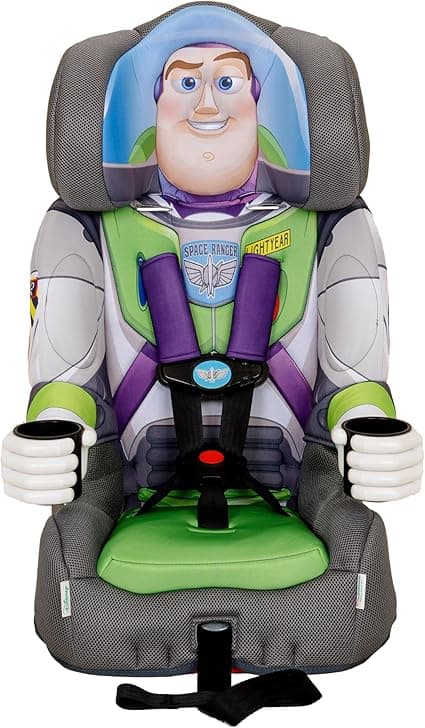 Disney Pixar Buzz Lightyear 2-in-1 Car Seat by KidsEmbrace | Transport Canada CMVSS Approved | Forward-Facing Harness 22–65 lb & Booster 40–100 lb | LATCH Equipped | Side-Impact Tested