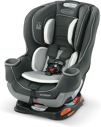 Graco Extend2Fit Convertible Car Seat, 2-in-1 Forward & Rear-Facing Baby Car Seat, 1.8-30 kg (4-65 lb), Carter