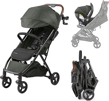 Ingenuity 3Dquickclose CS+ Compact Fold Stroller – Lightweight Stroller with Oversized Canopy, Extra-Large Storage and Compact Fold