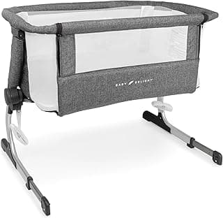 Baby Delight Beside Me Dreamer Bassinet | Bedside Sleeper & Baby Bassinet | 6-Position Height Adjustment | Charcoal Tweed