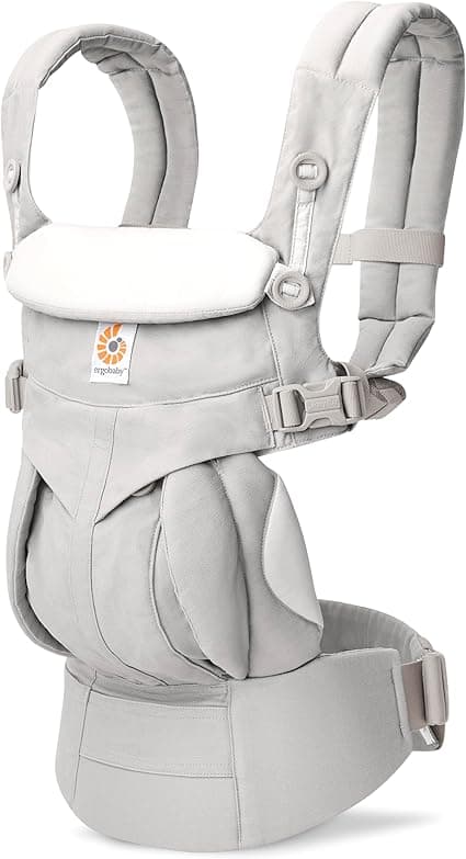 Ergobaby Omni Classic (formerly OMNI 360) All-Position Baby Carrier for Newborn to Toddler with Lumbar Support, 7-45 Pounds, Pearl Grey, One Size