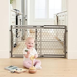 Regalo Easy Fit Plastic Adjustable Extra Wide Baby Gate, Award Winning Brand, 23 Inches Tall, Fits Openings Between 28 to 42 Inches, Pressure Mounted