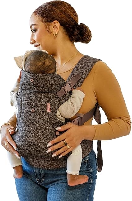 Infantino Flip 4-in-1 Convertible Baby Carrier, Adjustable, Ergonomic Babywearing, Registry Essential, Baby Carrier for Newborn to Toddler, Leopard