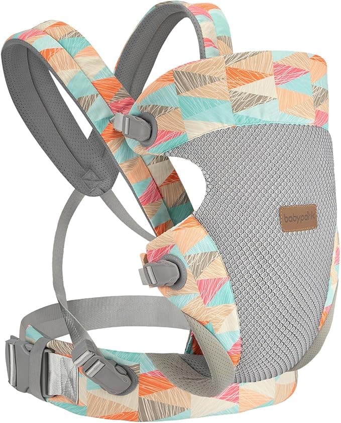 3-in-1 Baby Carrier Newborn to Toddler - Ergonomic(7.5-45lbs),Cozy Baby Carrier，Enhanced Lumbar Support，Easily AdjustableLightweight & Breathable Child Carrier (geometry)