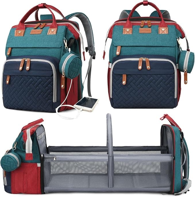 Astro alan Baby Diaper Bags with Changing Station, Waterproof Diaper Bag Backpack for Moms Dads