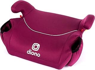 Diono Solana 2022, No Latch, Single Backless Booster Car Seat, Lightweight, Machine Washable Covers, Cup Holders, Pink