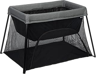 Safety 1st Dream & Go 3-In-1 Travel Crib, Playard & Bassinet With Carry Bag – Portable, Lightweight & Overnight Sleep Ready – Grey Wolf
