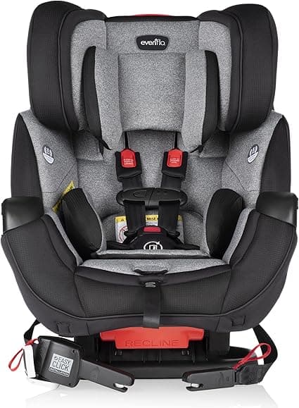 Evenflo Symphony 110lb DLX All-In-One Convertible Car Seat (Ashland Gray)