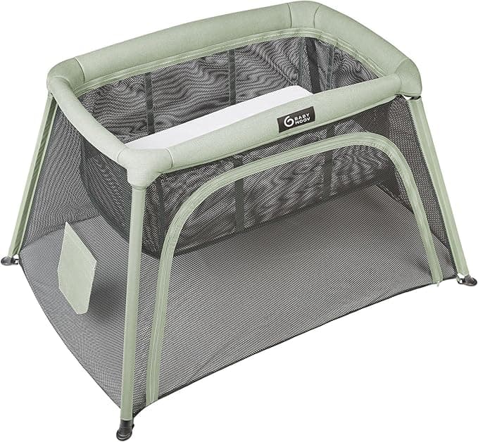 Babymoov Moov & Comfy 3-in-1 Travel Crib & Pack and Play, Lightweight Baby Playpen, Portable Play Yard and Infant Bassinet (Certified for Overnight Sleep US & Canada)