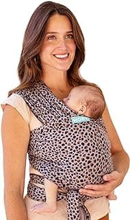 Moby Wrap Baby Carrier | Classic | Baby Wrap Carrier for Newborns & Infants | #1 Baby Wrap | Keeps Baby Safe & Secure | Adjustable for All Body Types | Leopard
