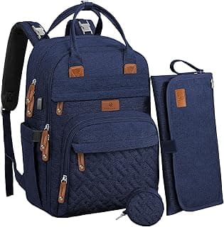 Diaper Bag Backpack –Large Multifunction Travel Baby Bag- ChangingPad,StrollerStraps for Moms & Dads –Newborn Essentials