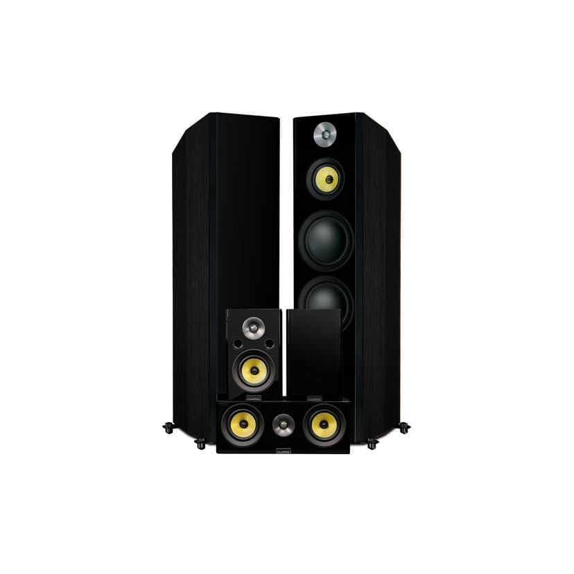 Fluance Signature HiFi Surround Sound Home Theater 5.0 Speaker System - Floorstanding Towers, Center and Rear Speakers
