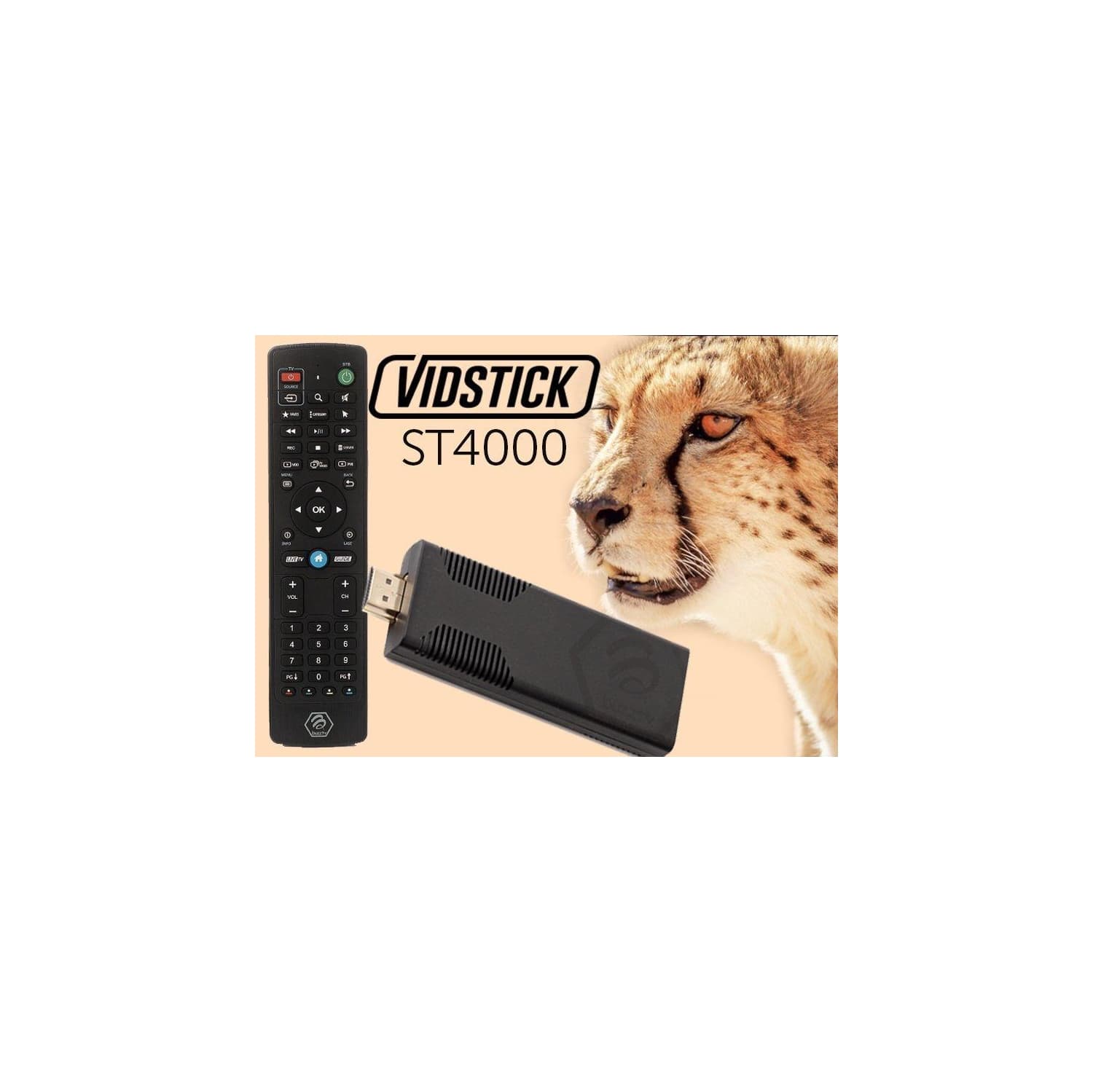 BuzzTV VidStick 4K HD Set Top Stick - 4K Android Streaming Media Player Stick