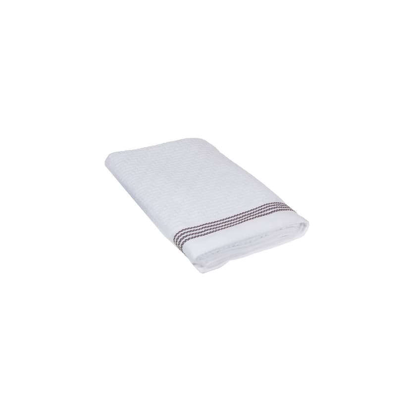 Luxury Stitch Bath Towel (30 X 60) (White) - Set of 2