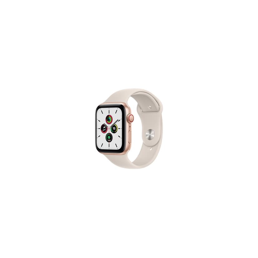 Refurbished (Good) - Apple Watch SE (GPS + Cellular) 44mm Gold Aluminum Case with Starlight Sport Band (2021)