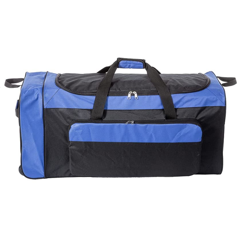 CWC Collapsible Wheeled Duffle for Travel - Sports Equipment Bag (36 Inch, Blue)